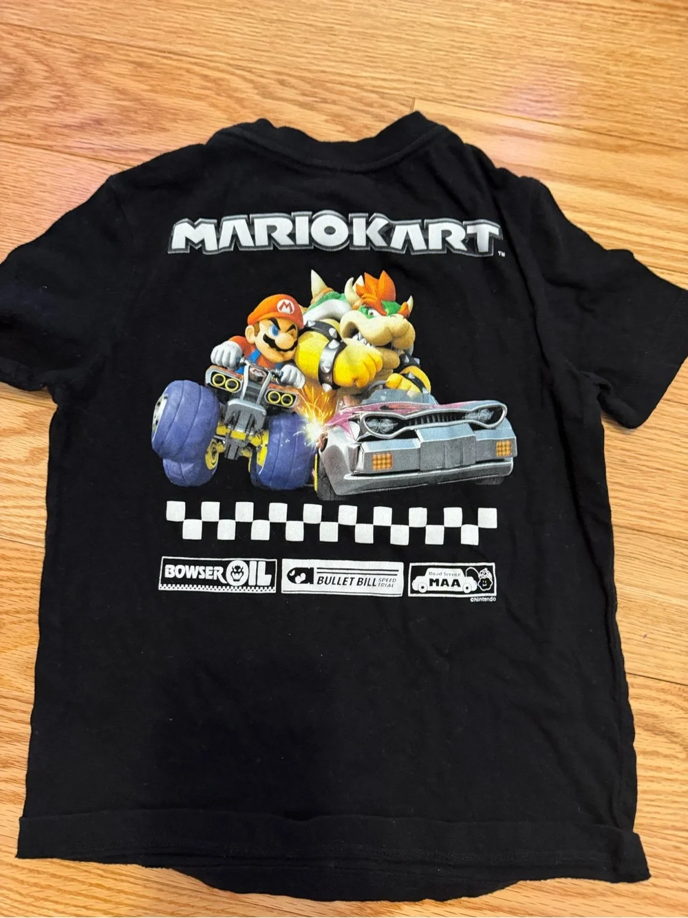 Old Navy Black MarioKart Logo Tee - Kids
